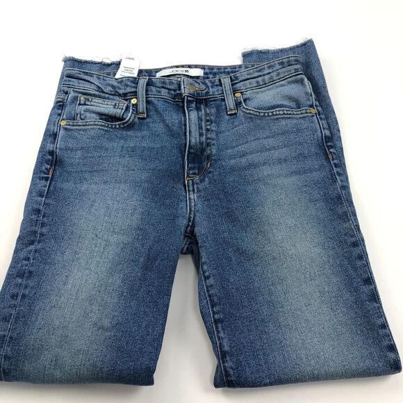 Joe's Jeans High Rise Skinny Ankle 27 (Fits 27W 27L) Distressed Raw Hem Cut Off - Picture 1 of 9